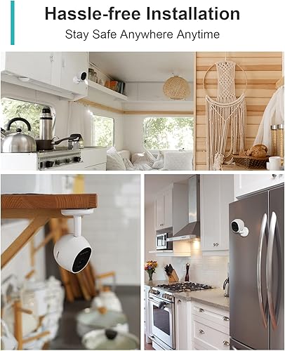 Miniatura 3 de WUUK Cámara de seguridad para interiores de 4 MP, cámara WiFi, monitor de bebé interior, cámara para mascotas con detección de movimiento y humana,