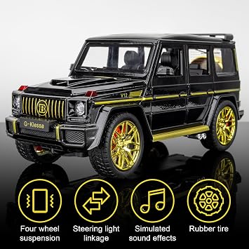 1:24 G63 Remote Control Car Model, 2.4GHz All-Terrain High Speed Diecast RC Car Toy, Racing Sports Toy for Adults Kids Boys Girls, Collectible Christmas Birthday Gift(black)