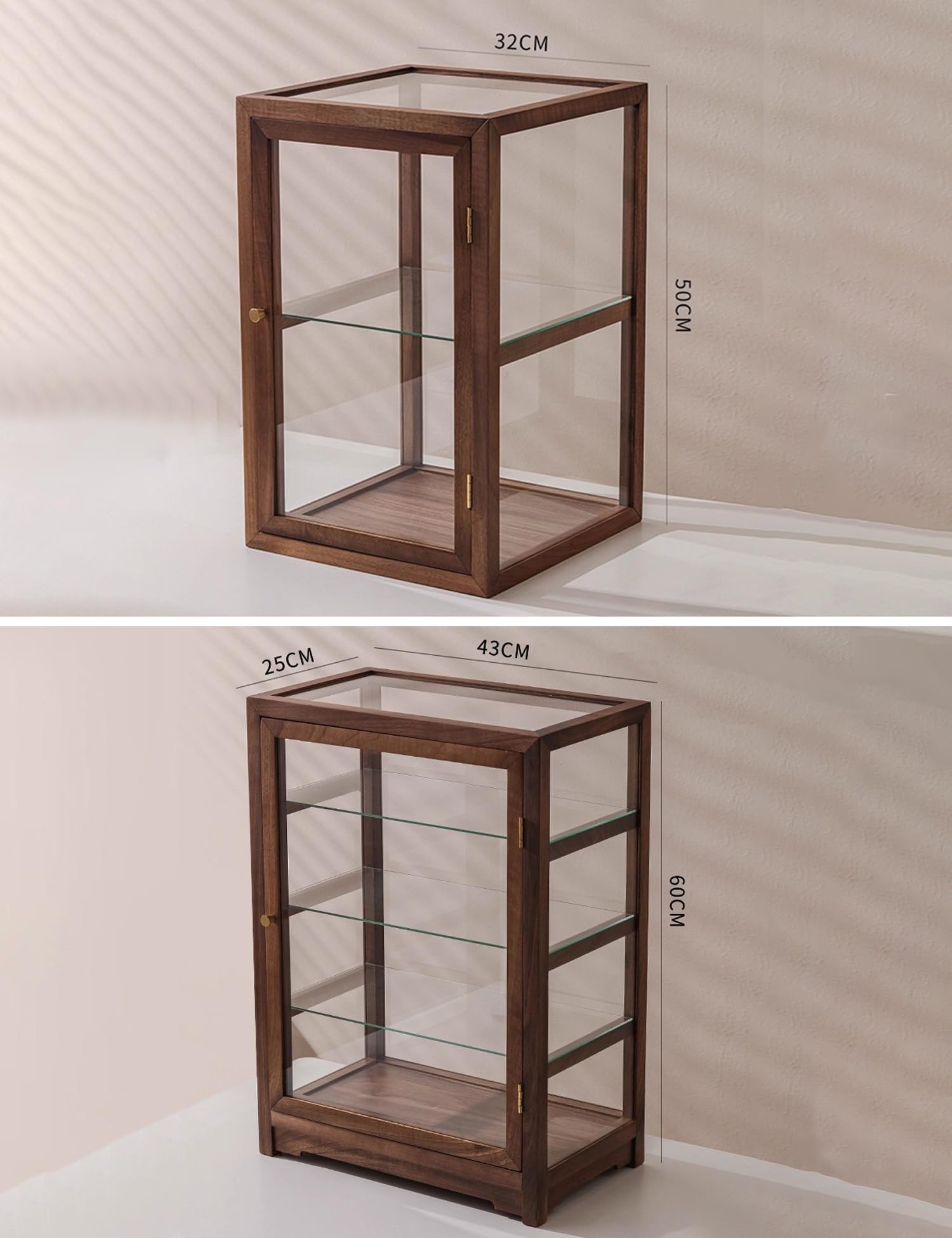 Vitrina de Cristal de 4 Niveles para Pasteles y Galletas, 60 cm (23,6 Pulgadas), Ideal para exhibir Pan, Pasteles, donas y Recuerdos.