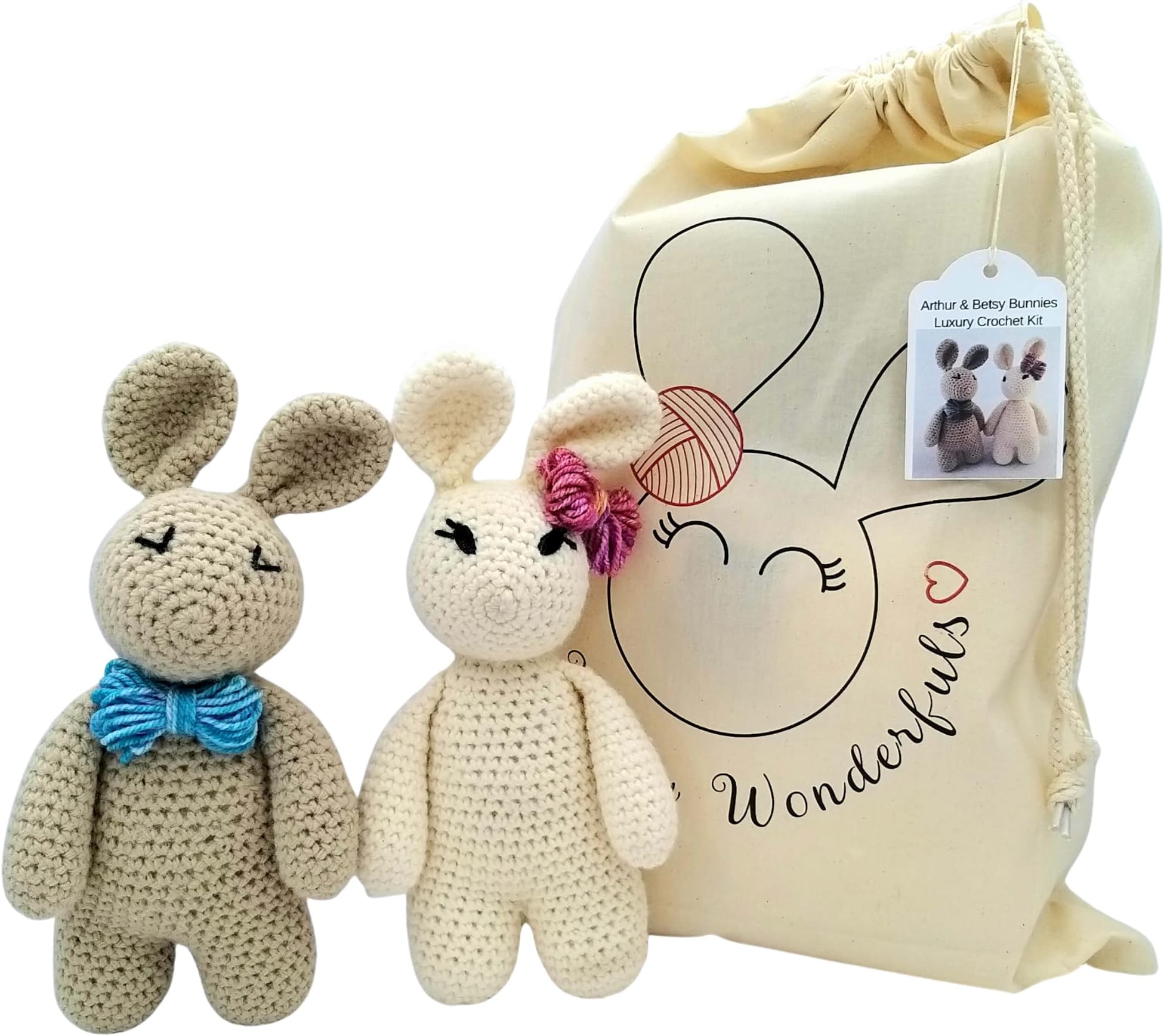 Crochet Beginners Kit Arthur & Betsy Bunny Luxury Complete Beginner Craft Kit