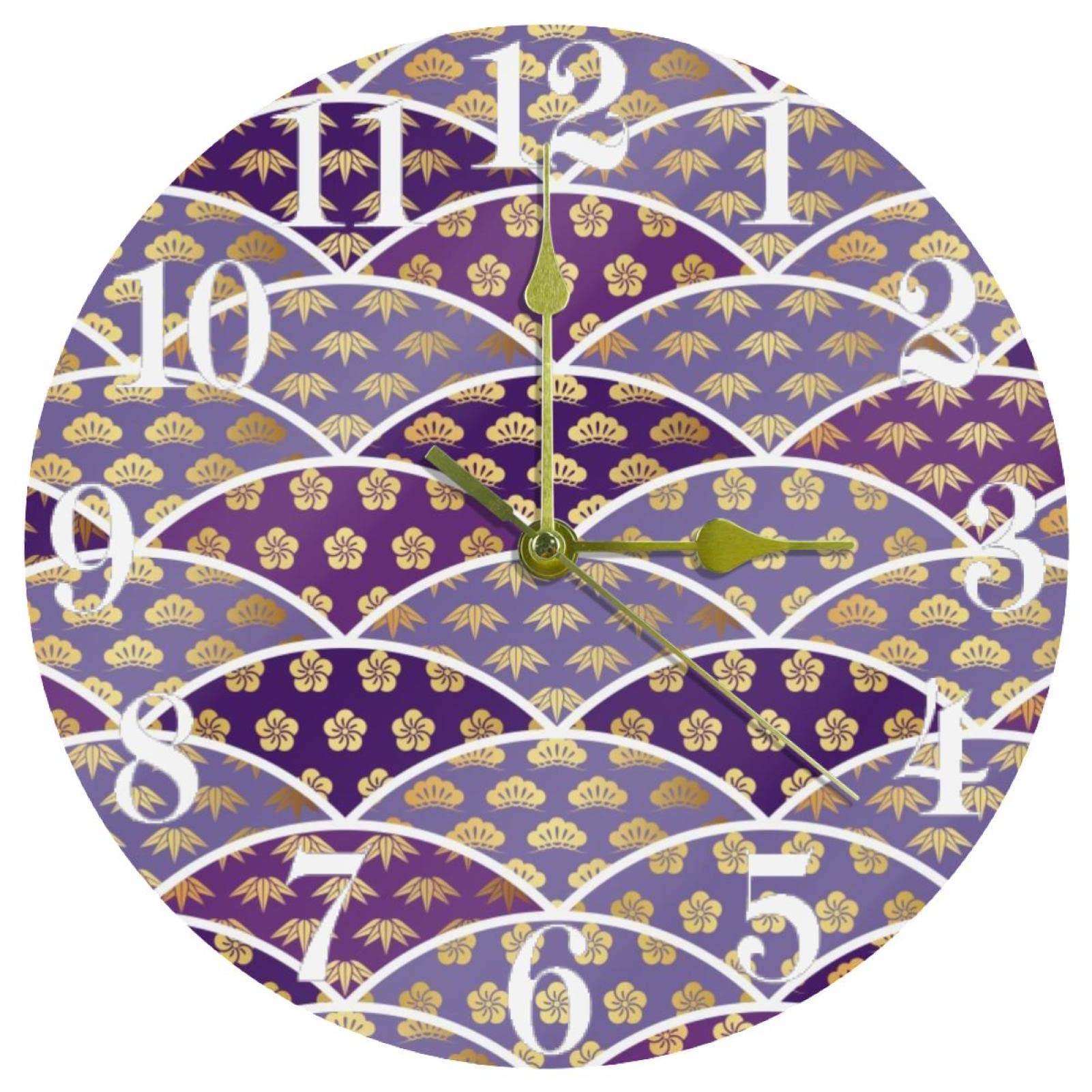 Horloge murale traditionnelle ronde de 25,4 cm silencieuse à pile