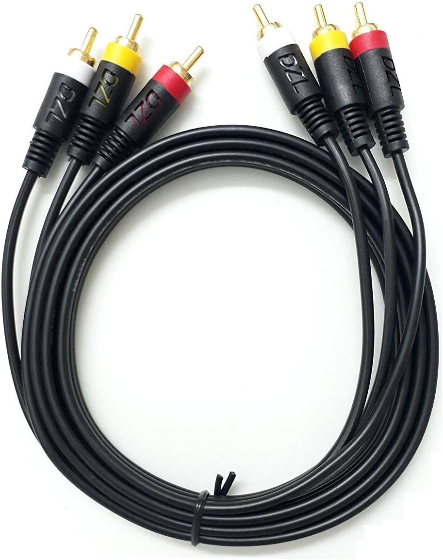 WICROTEC DZL 3RCA Male to 3 RCA Male Composite Audio Video AV Cable line DVD AV CABLE DVD TV AUDIO VIDEL CABLE Plug 3X RCA (5 m),Multi-colored