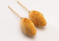 Vista 6 de Mobi Molde de silicona para hornear de 12 perros de maíz, amarillo