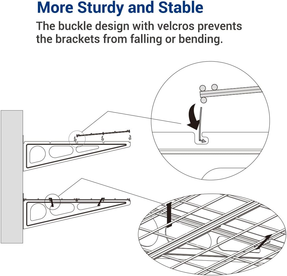 FLEXIMOUNTS X Black 2 Pack Ft Inch 2-Pack 2x4ft 24-inch-by-48-inch Wall Shelf Garage Storage Rack, 2x4, 2 Count : Tools & Home Improvement