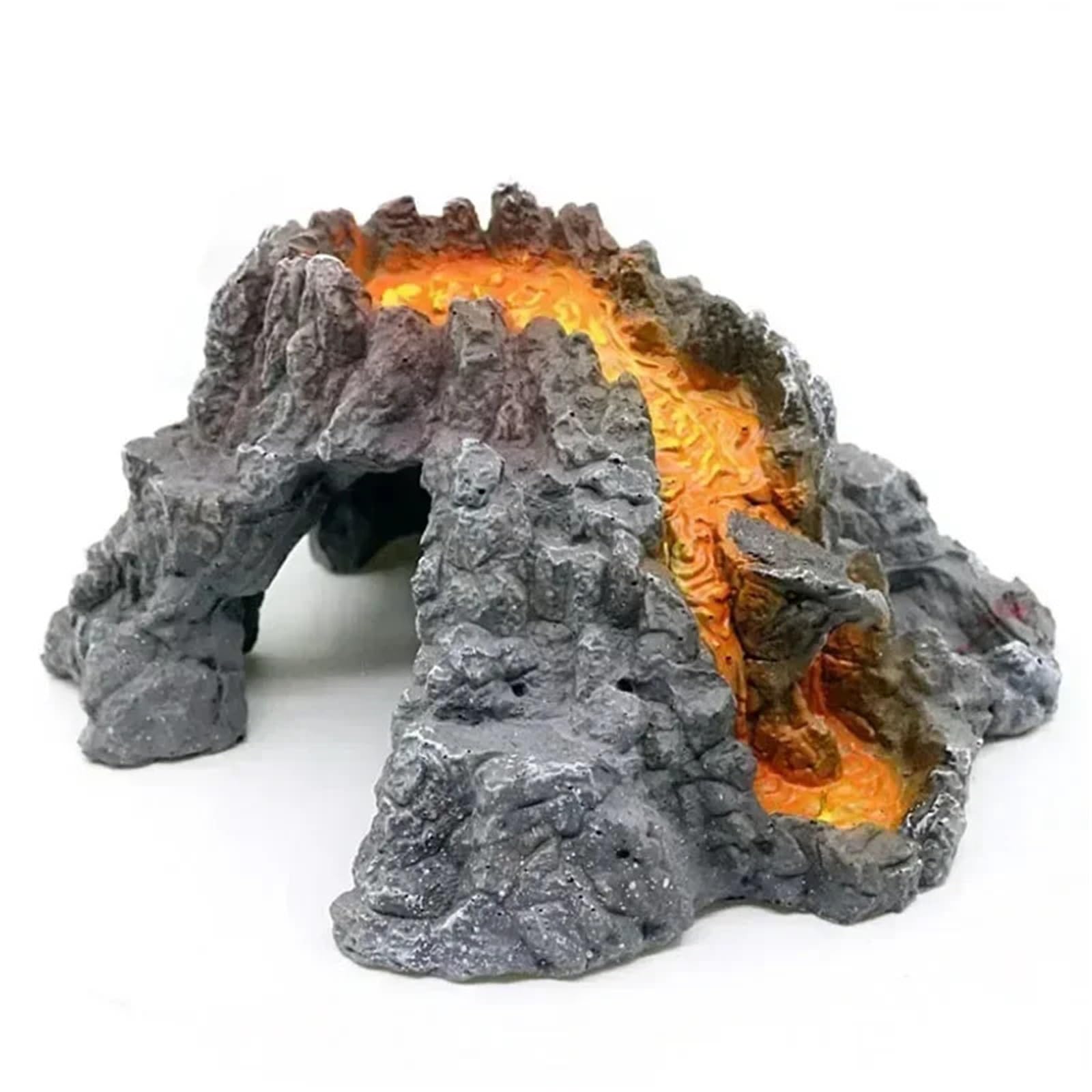 Decorazione Acquario Tunnel Decorazione for acquario a forma di vulcano, pompa for ossigeno, ornamento for, accessori for acquari