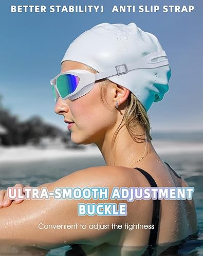 Miniatura 5 de Greatever Elegantes gafas de natación, protección UV400, gafas de natación HD, de visión amplia, antivaho sin fugas, comodidad para mujeres