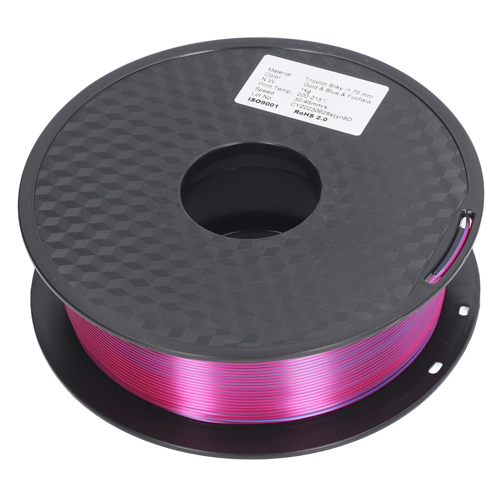 Filament do drukarki 3D 1,75 mm PLA Tricolor Filament wysokiej jakości materiał do drukowania dla projektów DIY złoty niebieski fioletowo-czerwony