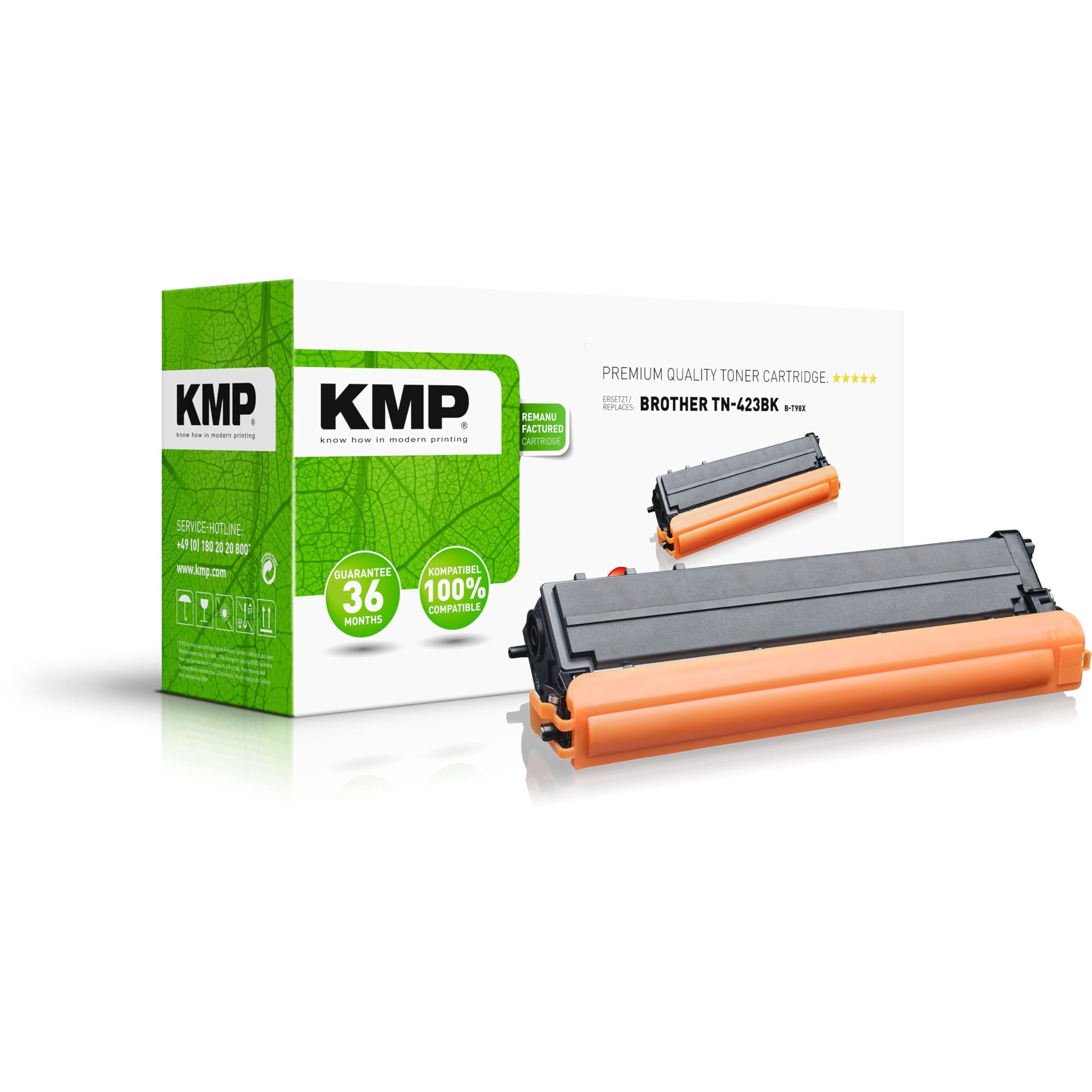 KMP - Toner sostitutivo per Brother TN-423BK, TN423BK, 6500 pagine, colore: Nero
