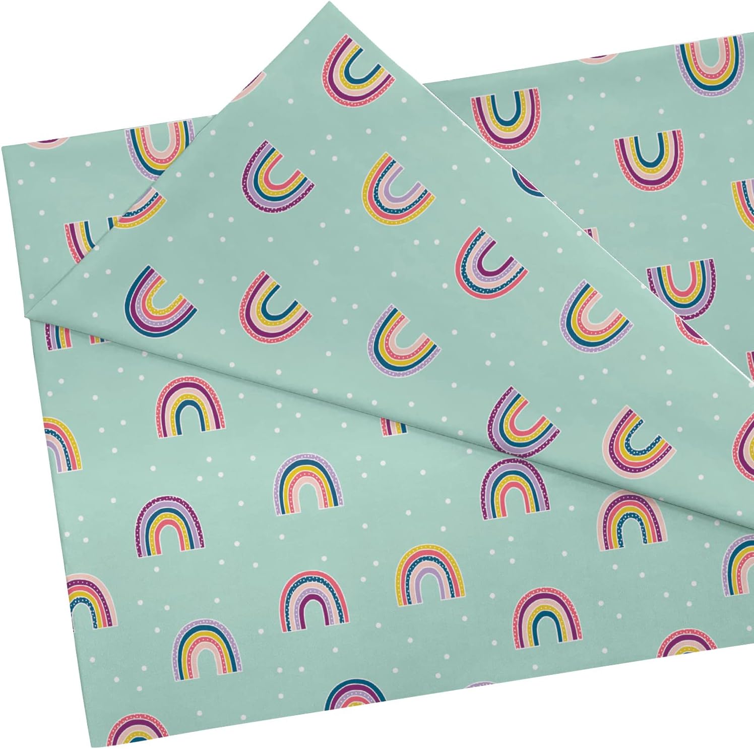 Teacher Created Resources Oh Happy Day Rainbows Creative Class Fabric for Classroom Bulletin Boards, Pillows, Curtains, and Crafts