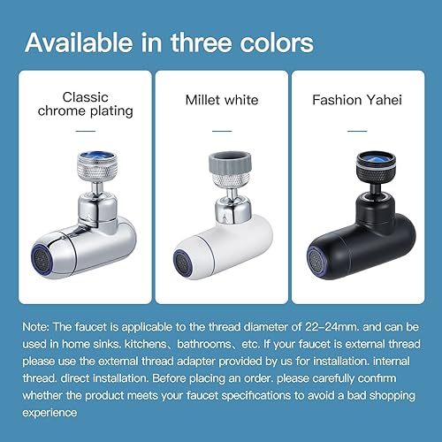 Miniatura 6 de SUBMARINE Grifo giratorio de 720  extensor de grifo multifunción decoloración sensible a la temperatura de 950F grifo de baño para lavadora de ojos