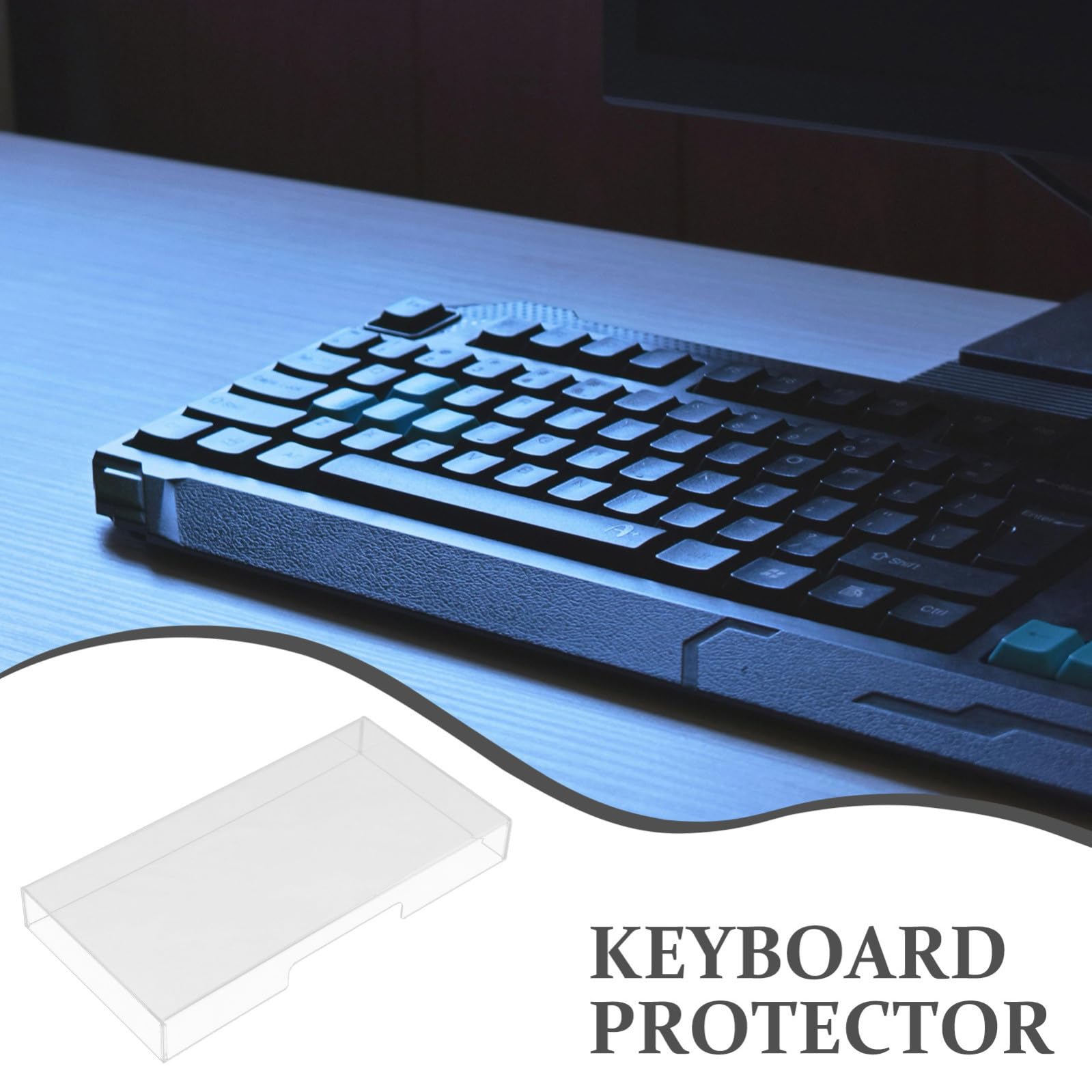 Copertura Antipolvere per Tastiera in Acrilico Trasparente, Protezione Resistente e Facile da Pulire per Tastiere Meccaniche da Desktop