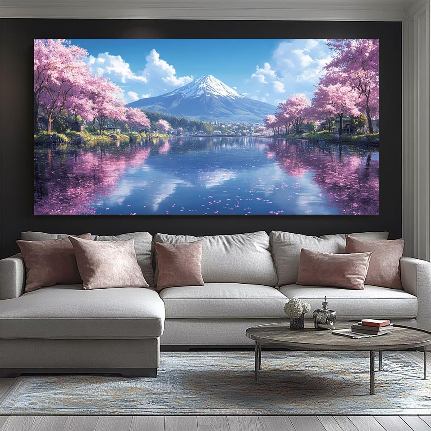 Zestawy sztuki diamentowej dla dorosłych, góra Fuji, malarstwo diamentowe, zestawy do samodzielnego wykonania, zestawy sztuki ściennej dla dorosłych, pełne wiercenie obrazu według numerów, 150 x 60 cm