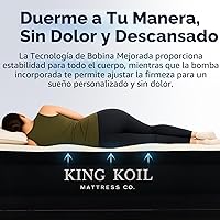 Vista 4 de King Koil colchón de aire de tamaño individual con bomba de aire integrada, colchón de aire elevado de doble altura, para invitados, con parte