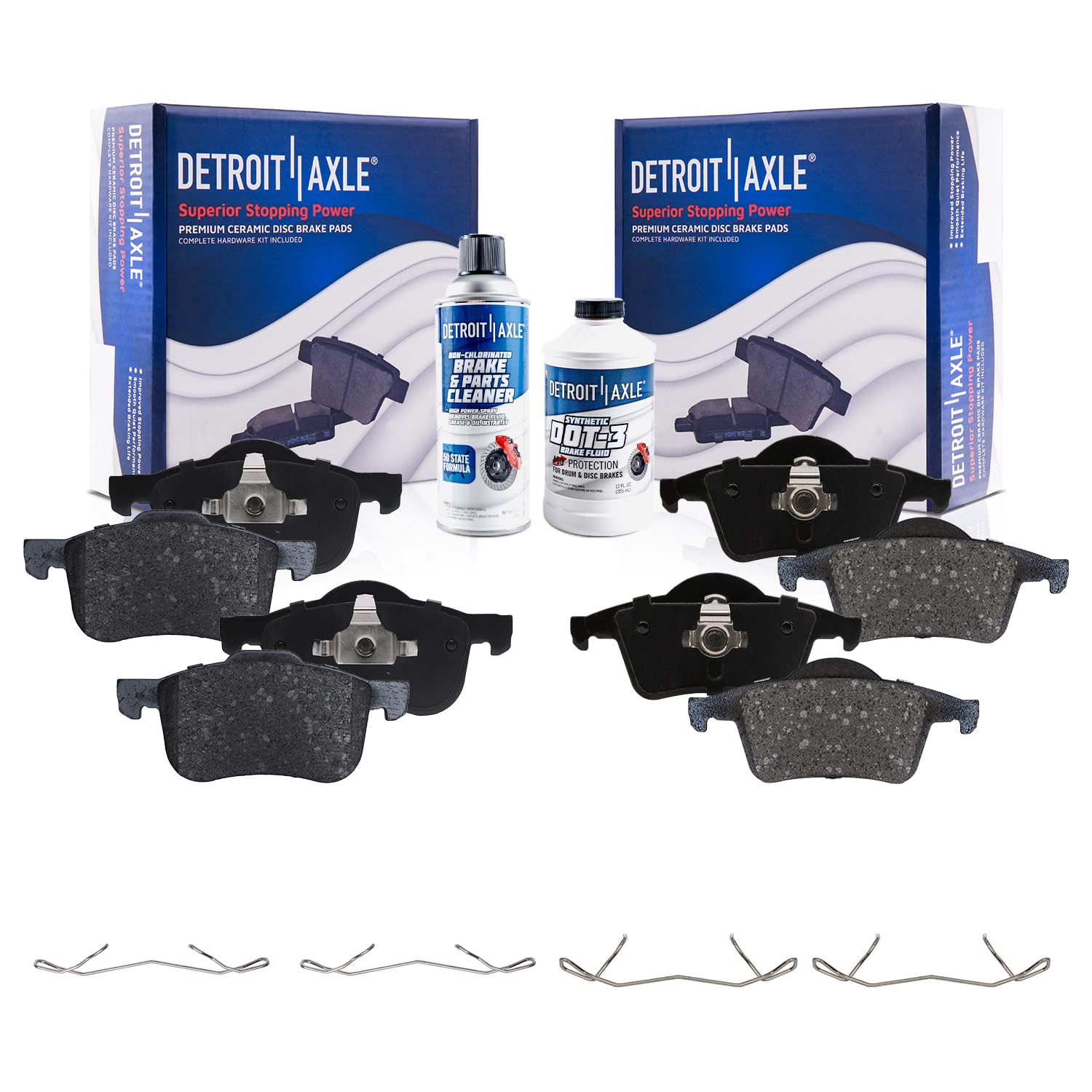 Detroit Axle - Brake Pads for Volvo S60 S80 V70 XC70 Ceramic Brake Pads