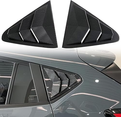 Para Subaru Crosstrek GU 2024 Exterior Ventana Lateral Lateral Cubierta del Obturador Trim Fibra de Carbono Negro Accesorios de Coche 2 unids