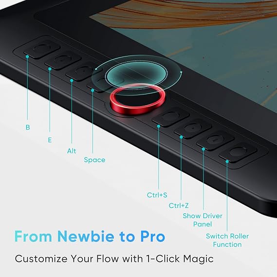 XP-PEN Artist 13.3 Pro V2 Drawing Tablet with Screen, 16K Pressure Sensitivity Digital Drawing Tablet for PC Mac Chromebook Android, Fully Laminated Graphic Tablet with Pen, Foldable Stand Included