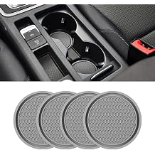 XINLIYA Car Cup Holder Coaster, 4 Pack 2.78 Inch Diameter Non-Slip Universal Insert Coaster, Durable, Suitable for Most Car Interior, Accessory for Women and Men Gray