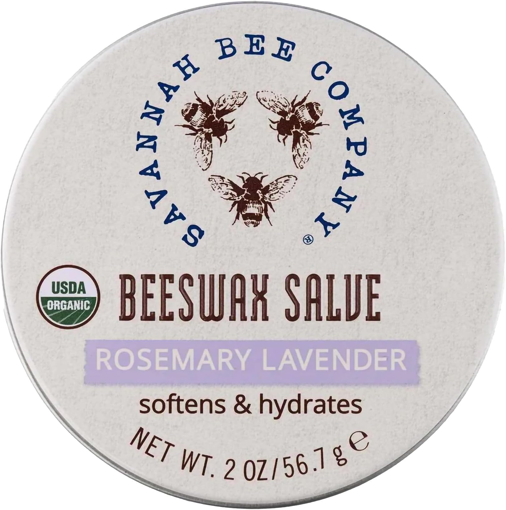 Savannah Bee Company Original Beeswax Salve - Deep Moisturizer Hand Salve - Rosemary Lavender - 2 Oz
