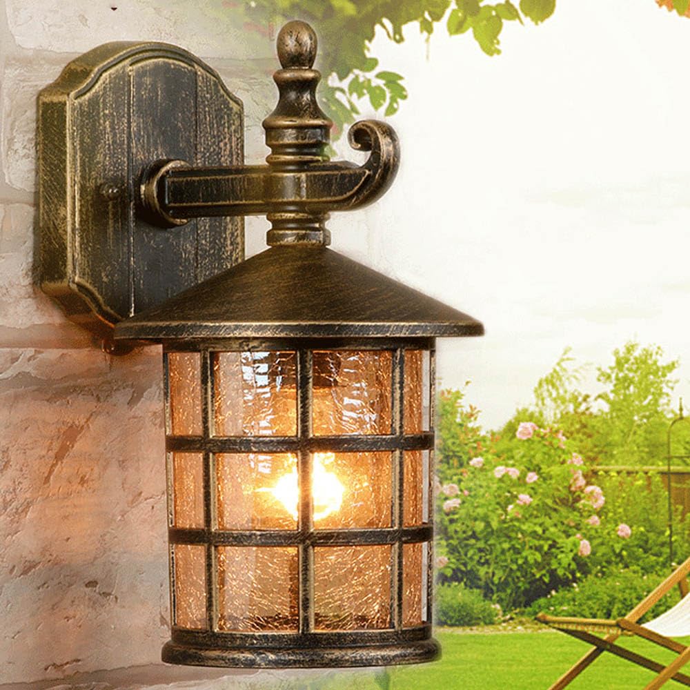 COMELY Applique Murale Extérieure Etanche, Lampe Murale Pour Porte D'entrée, Lampe De Porche à Douille E27 Pour Entrée,Longueur 21cm (sans Ampoule) | Leroy Merlin