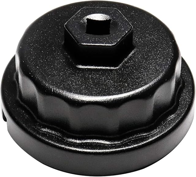 ValueHall Oil Filter Wrench Car Socket Remover Tool for Toyota Lexus with Cartridge Style Oil Filter System 64mm 14 Flute Oil Filter Cap Wrench for 2.5L to 5.7L Engines V9A06