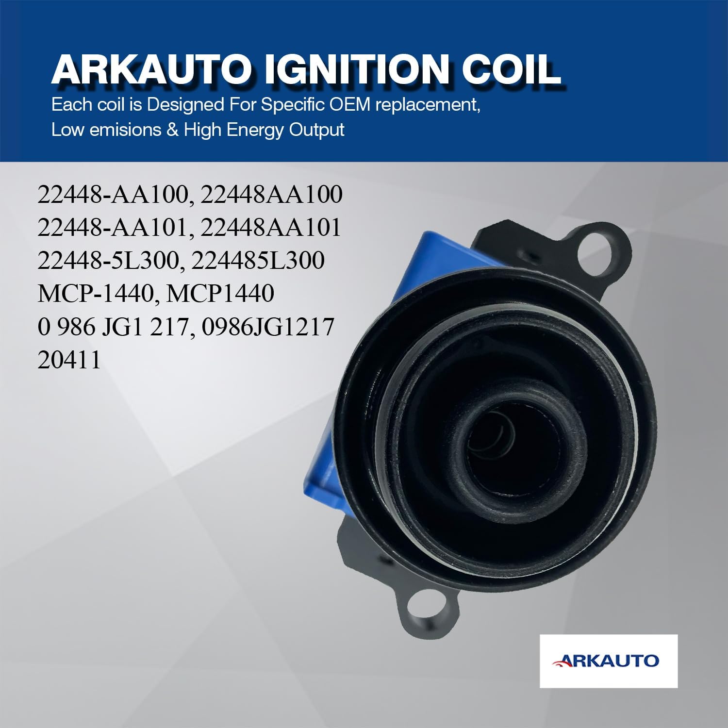 ARKATUO Performance Ignition Coil Pack Set Of 1 Compatible With Nissan SKYLINE R34 GT STAGEA WGC34 CEDRIC GROLIA ENY34 LAUREL HC35 GC35 GNC35 2.5 2.5T RB25DET RB25DE NEO 22448-AA100