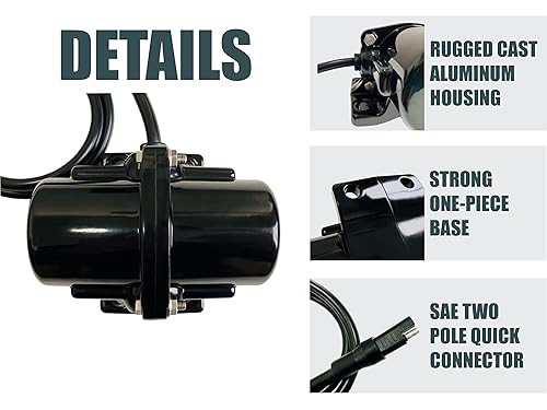 Miniatura 3 de VIB50 12VDC Vibrador Vibrador Motor para Esparcidor de Arena Sal y Mezclador Concreto 65Hz 50LBS