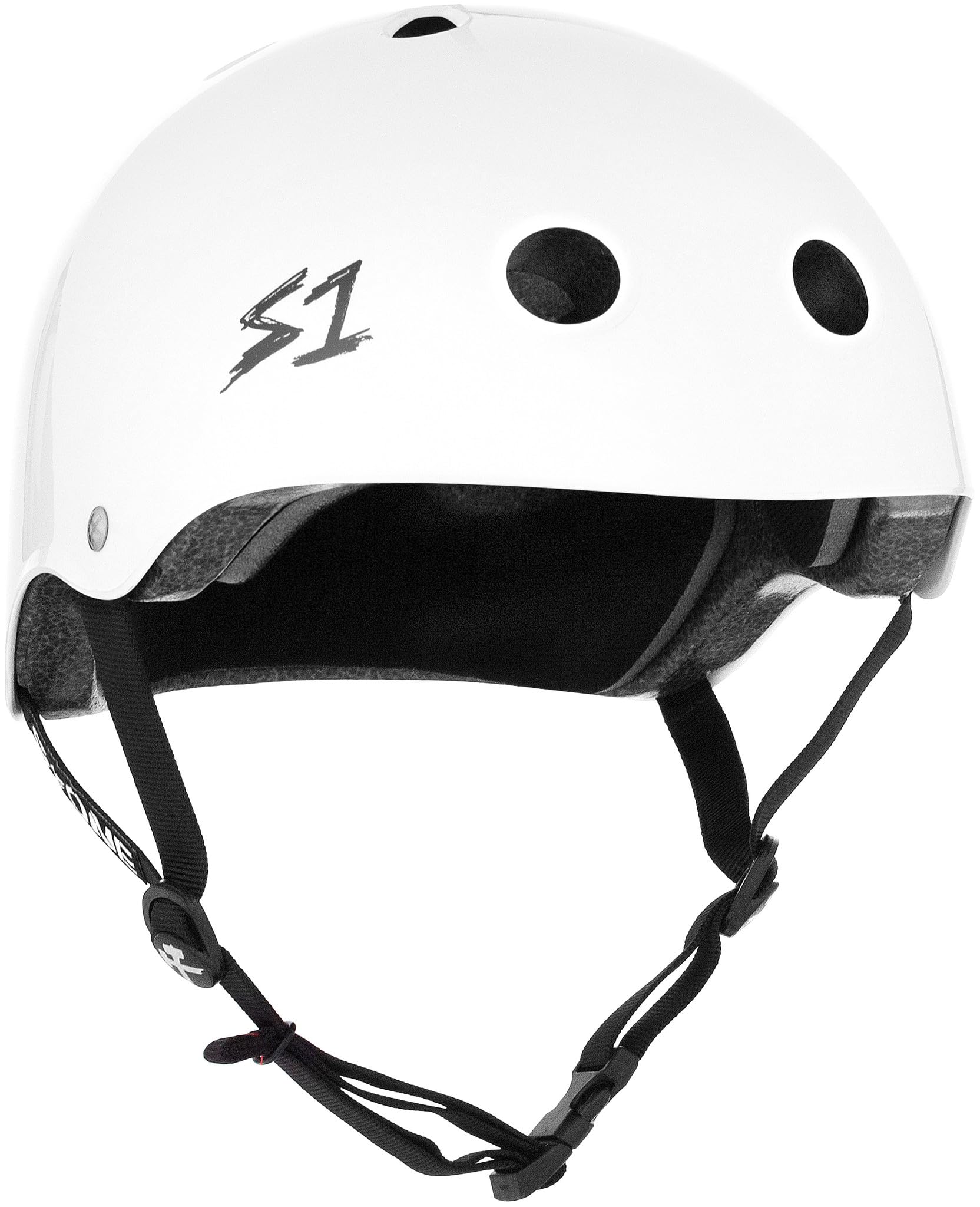 S1 Lifer Helmet for Biking, Skateboarding, and Roller Skating - White Gloss Medium (21.5")