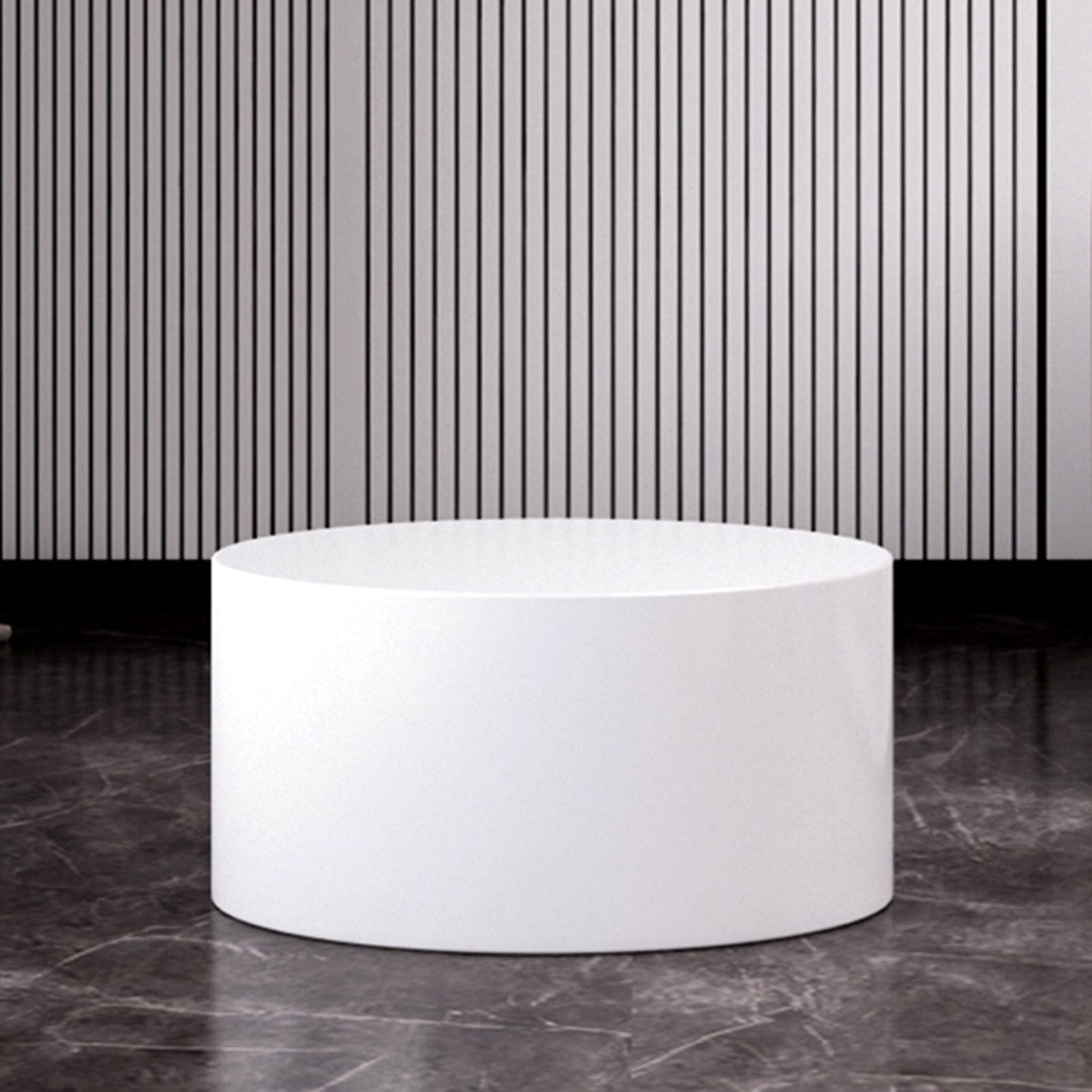 Socles cylindriques ronds en bois blanc pur, base d'exposition minimaliste