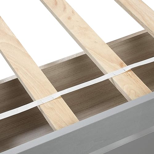 Miniatura 5 de Harper & Bright Designs Cama de plataforma con 2 cajones de almacenamiento, marco de cama de madera maciza tamaño individual con cabecero, cama de