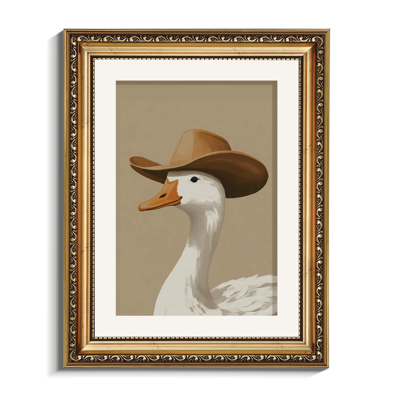 VIYYIEA Gold Framed Wall Art Canvas Print Home Decor Vintage Swan Decoration Grace Swan Art Painting Pictures Rustic Bathroom Wall Decor Animal Farmhouse Artwork for Living Room Bedroom Office 11x14in — view 31
