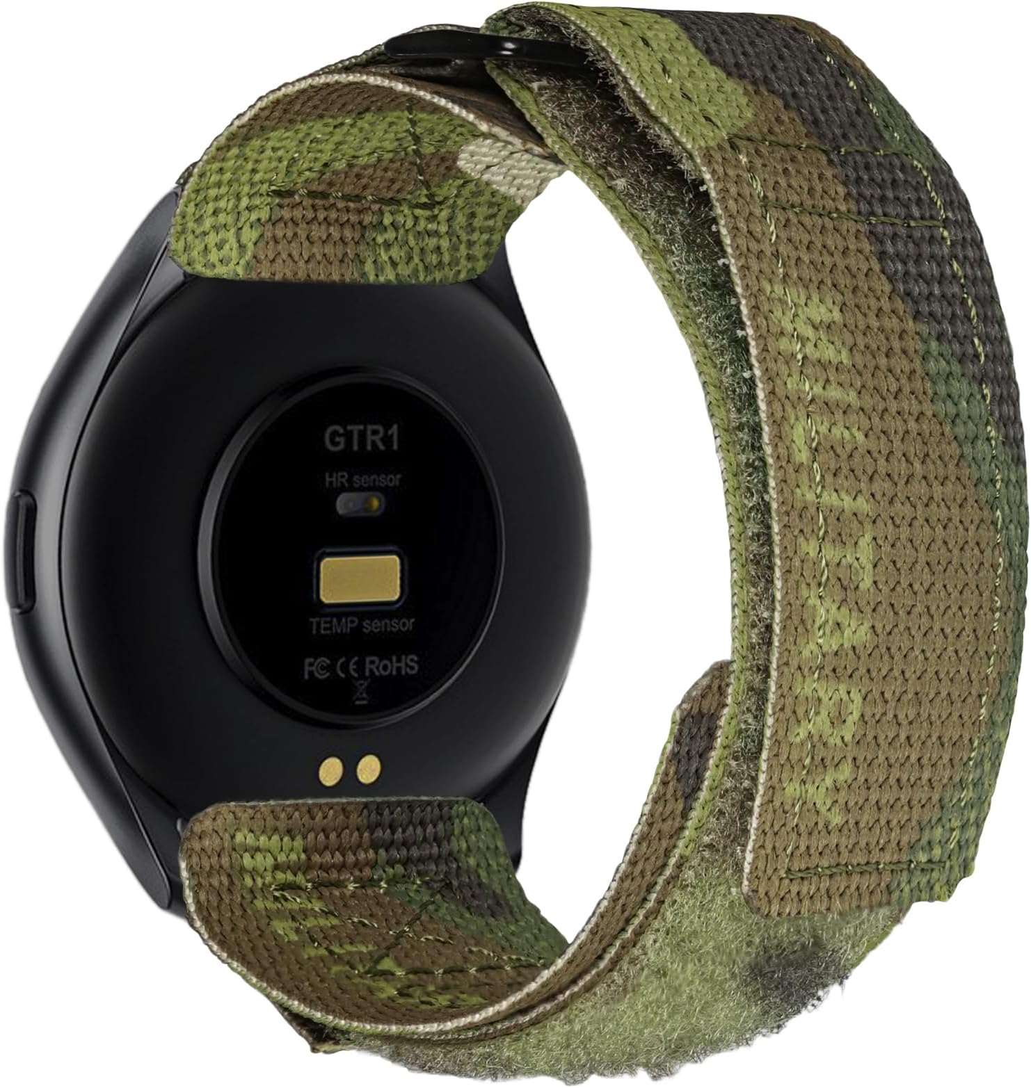 Hemsut Watch Bands Compatible with Amazfit, Camouflage Rugged Nylon Sports Strap With Woven Loop Design for Amazfit GTR 2e/ GTR 2/ GTR 3 Pro/GTR 3/ GTR 4 Smartwatch