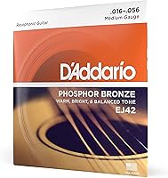 Vista 12 de D'Addario Cuerdas de Guitarra - Cuerdas de Guitarra Acústica de Bronce Fosforado - EJ16-3D - Espectro Tonal Rico y Completo - Para Guitarras de 6