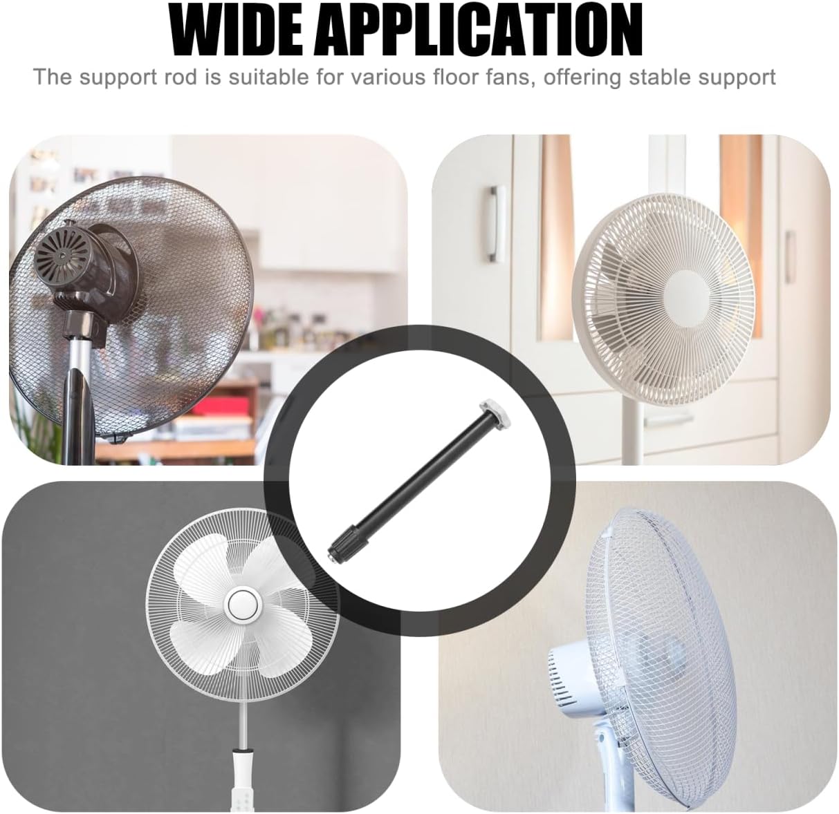 Fan Pipe Replacement Electric Fan Part Lifting Rod Extension Stainless Steel Plastic Easy to Use Minimalist Design