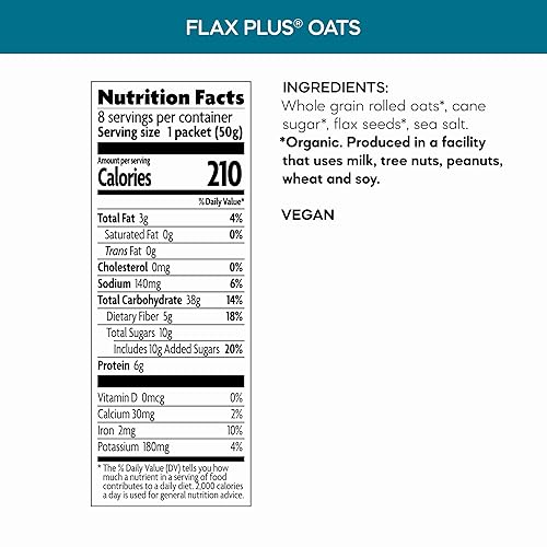 Miniatura 7 de Nature's Path, Hot Cereal Pouch Apple Canela, 8 paquetes, 14 onzas