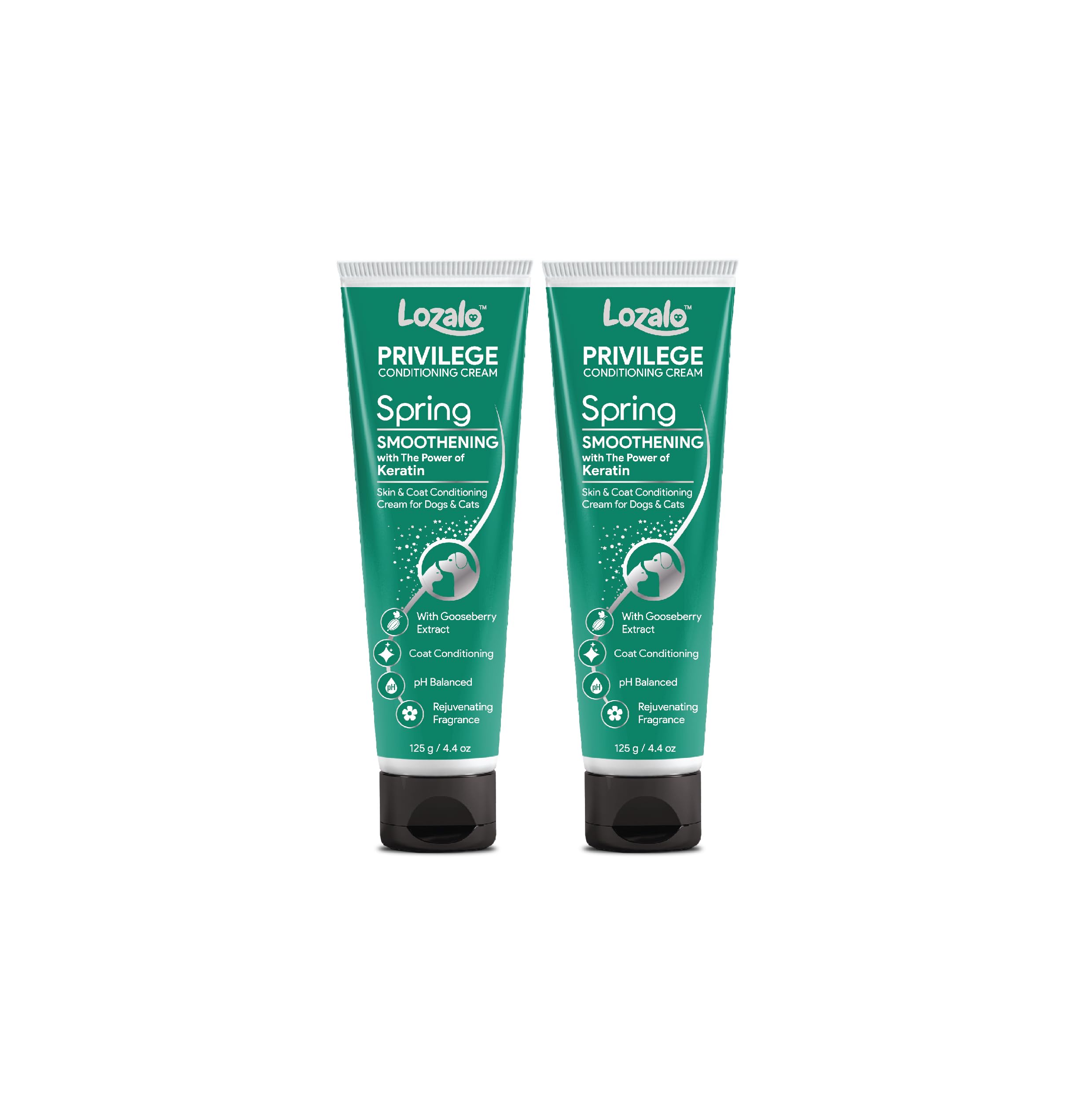 Lozalo Privilege Pet Conditioning Cream- 250 gm, Combo Pack of 2x125 gm, Spring | Leave in Conditioner for Dogs & Cats | with Keratin & Gooseberry Extract (B0CXHXL9GN) Amazon Price History, Amazon Price Tracker