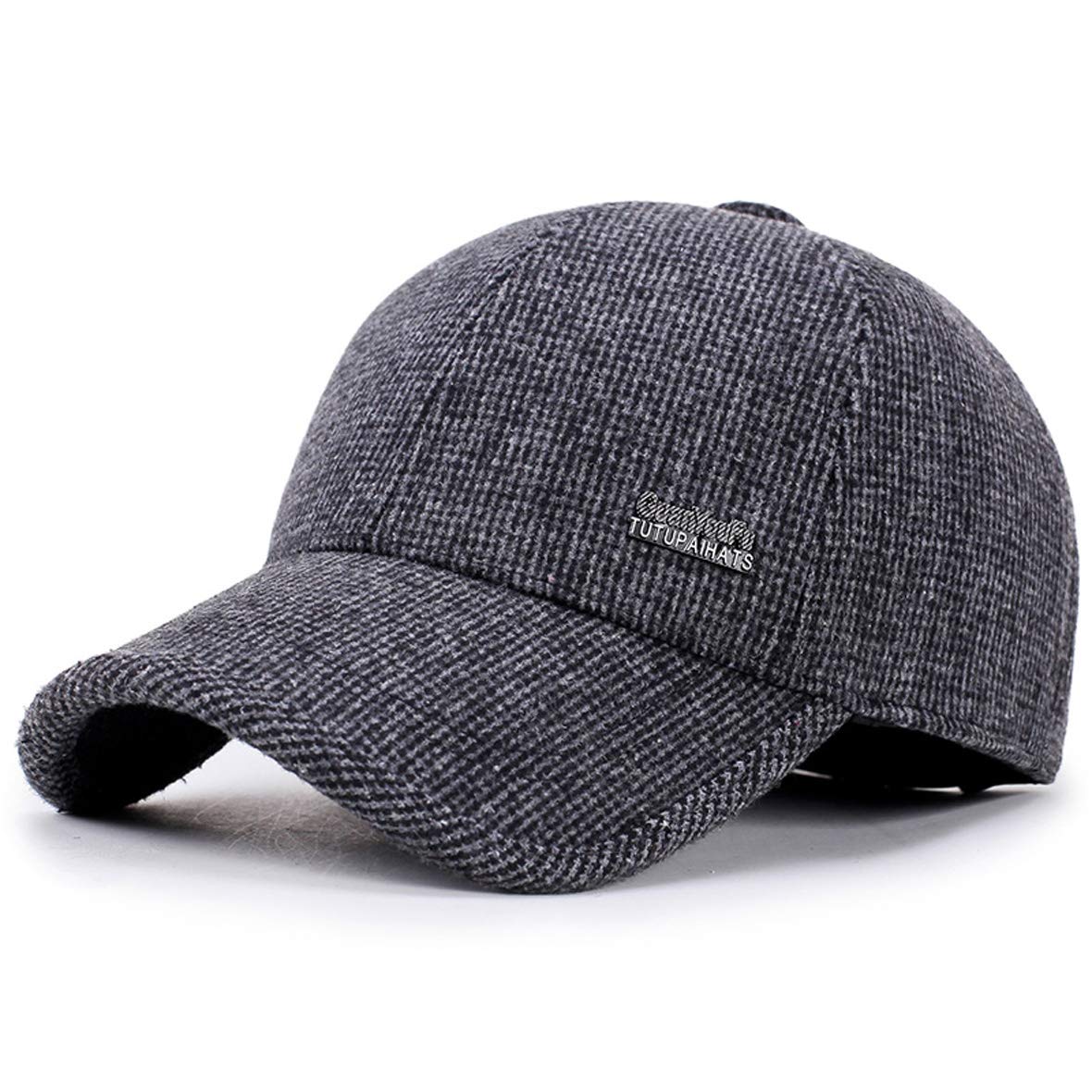 MRACSIY Mens Baseball Cap Winter Caps Hats for Head Circumference 57-61cm (Grey B9)