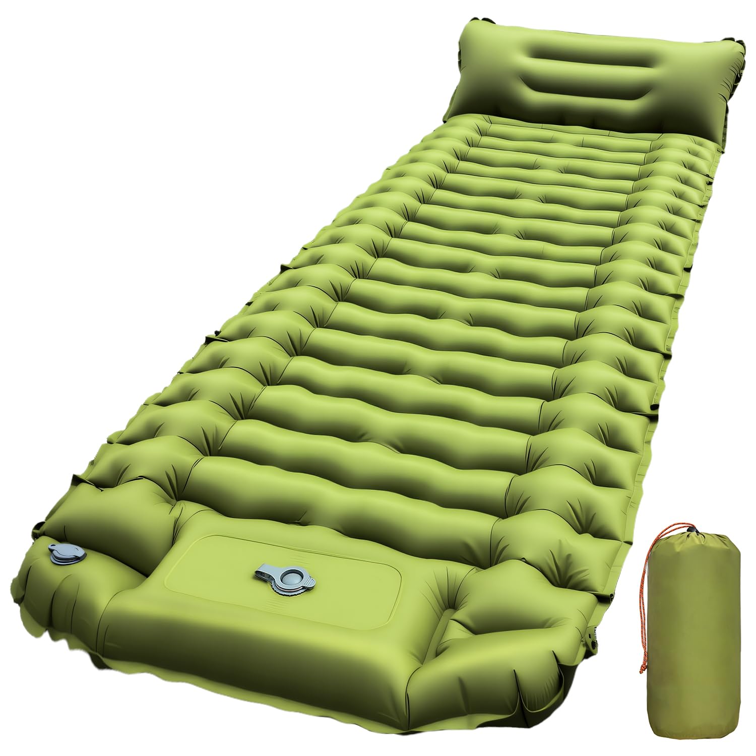 Sleeping Pad Ultralight Inflatable Sleeping Pad for Camping with Pillow Built-in Foot Pump Extra Thick Compact Camping Sleeping