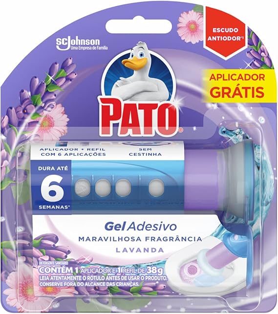Pato Desodorizador Sanitário Gel Adesivo Lavanda, Limpeza Banheiro, Com Aplicador, 6 Discos Menor preço em Pato Desodorizador Sanitário Gel Adesivo Lavanda, Limpeza Banheiro, Com Aplicador, 6 Discos