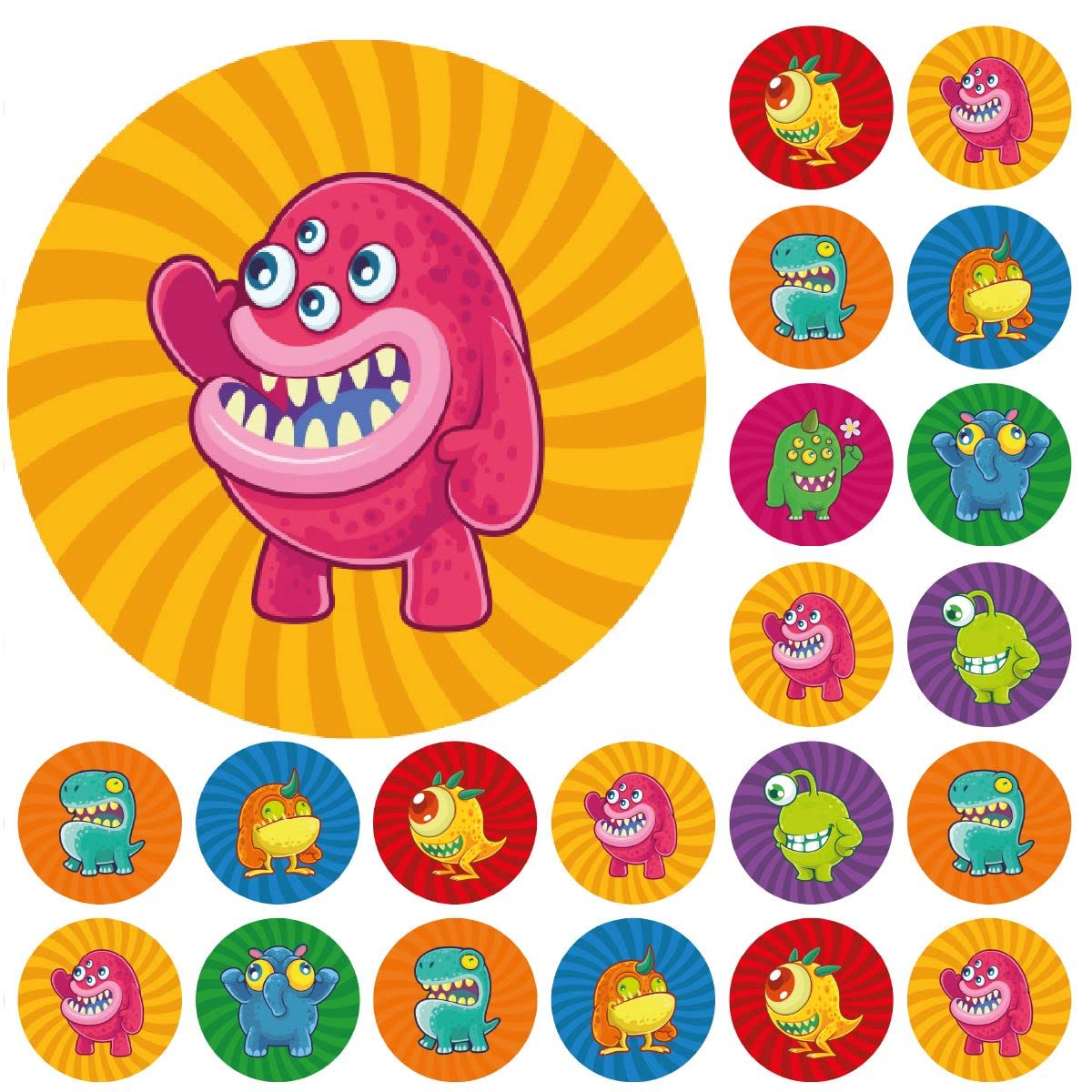 Sticker Stocker Multicolor 900 Colourful Mini Monsters Dots 10Mm Glossy Teacher Reward Stickers Spot Stickers Journal Stickers