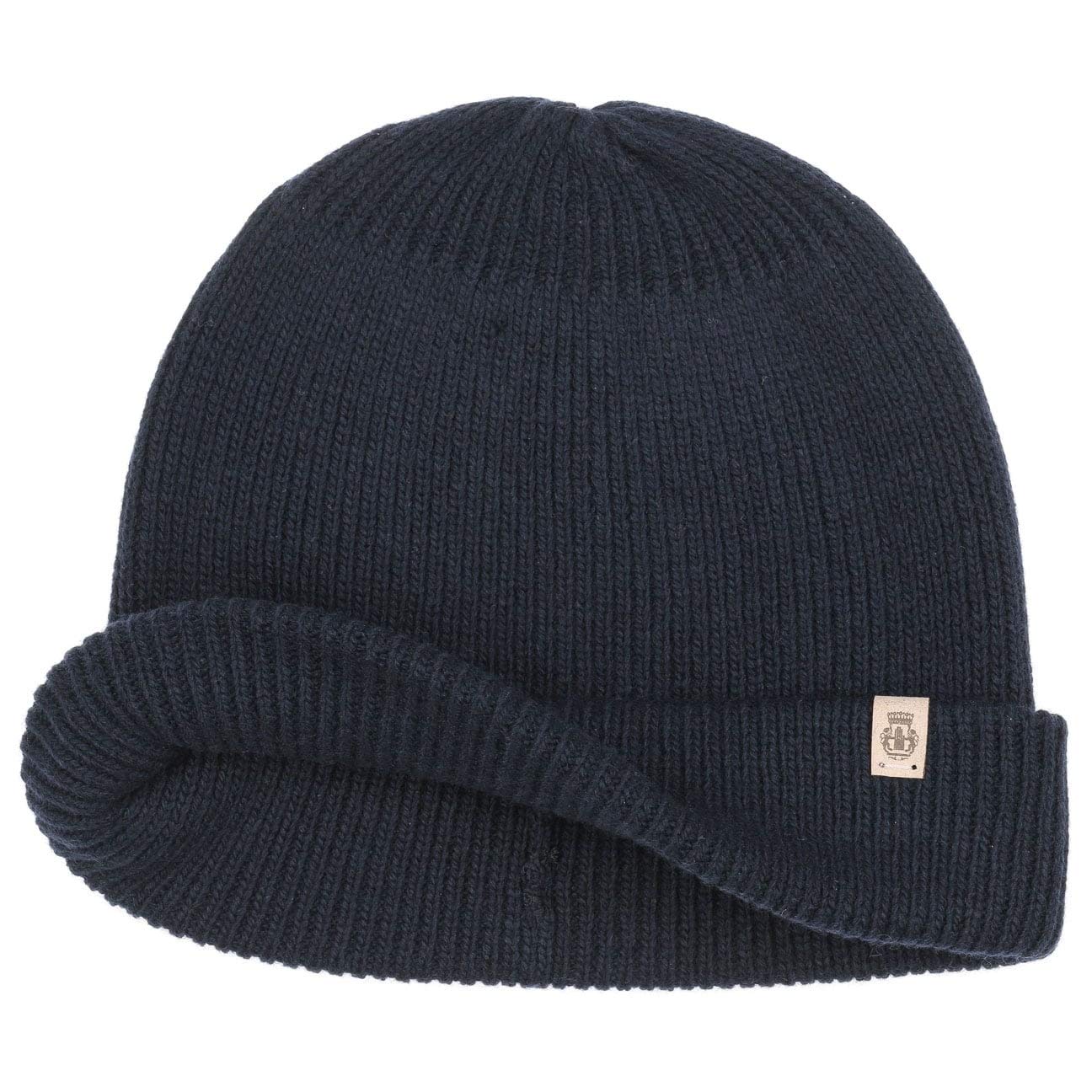 Roeckl Umschlagmütze mit Kaschmir Beanie Strickmütze Mütze Wollmütze Wintermütze Skimütze Damen/Herren - Umschlag, Umschlag Winter Herbst-Winter - One Size blau