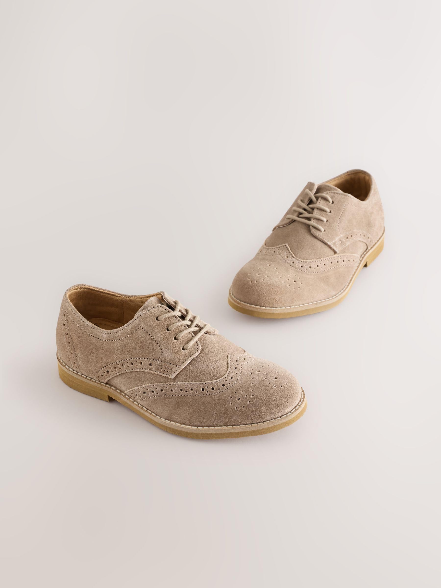 NEXT Jungen Weite Passform (G) Elegante Leder-Brogues, Weite Passform