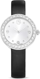 Matrix Tennis Watch, Swiss Made, Leather Strap, Black, Stainless Steel