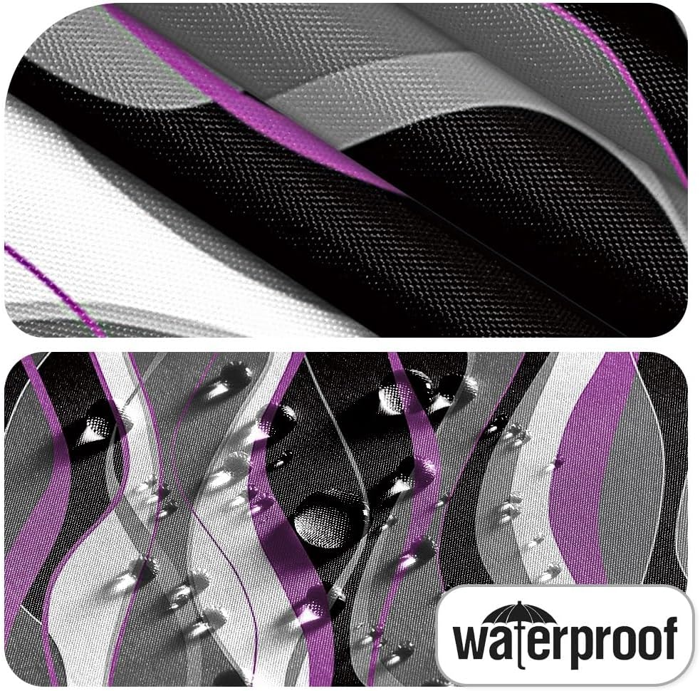 Purple Abstract Geometric Lines Shower Curtain for Bathroom with Hooks Black Grey White Fabric Shower Curtains Modern Art Aesthetics Waterproof Bath Accessories Hotel Decor,72x78inch