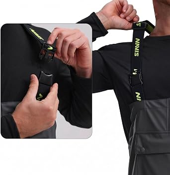 Men’s Workwear 3-Piece Waterproof PU Rain Suit Set | Hooded Jacket & Bib Trousers Set, Taped Seams, Storm Flap, Adjustable Braces, Flap Pockets, Outdoor Work, Fishing, Farming
