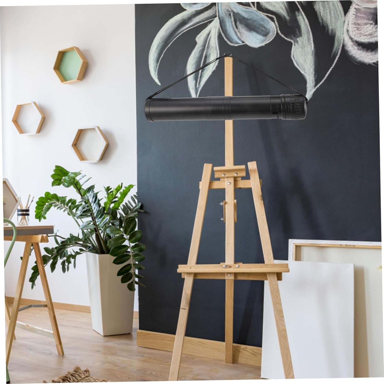 Telescoping Drafting Tube Expandable Artwork Carrying Storage Tube for Documents Blueprints and Posters Durable Design for Artists and Architects
