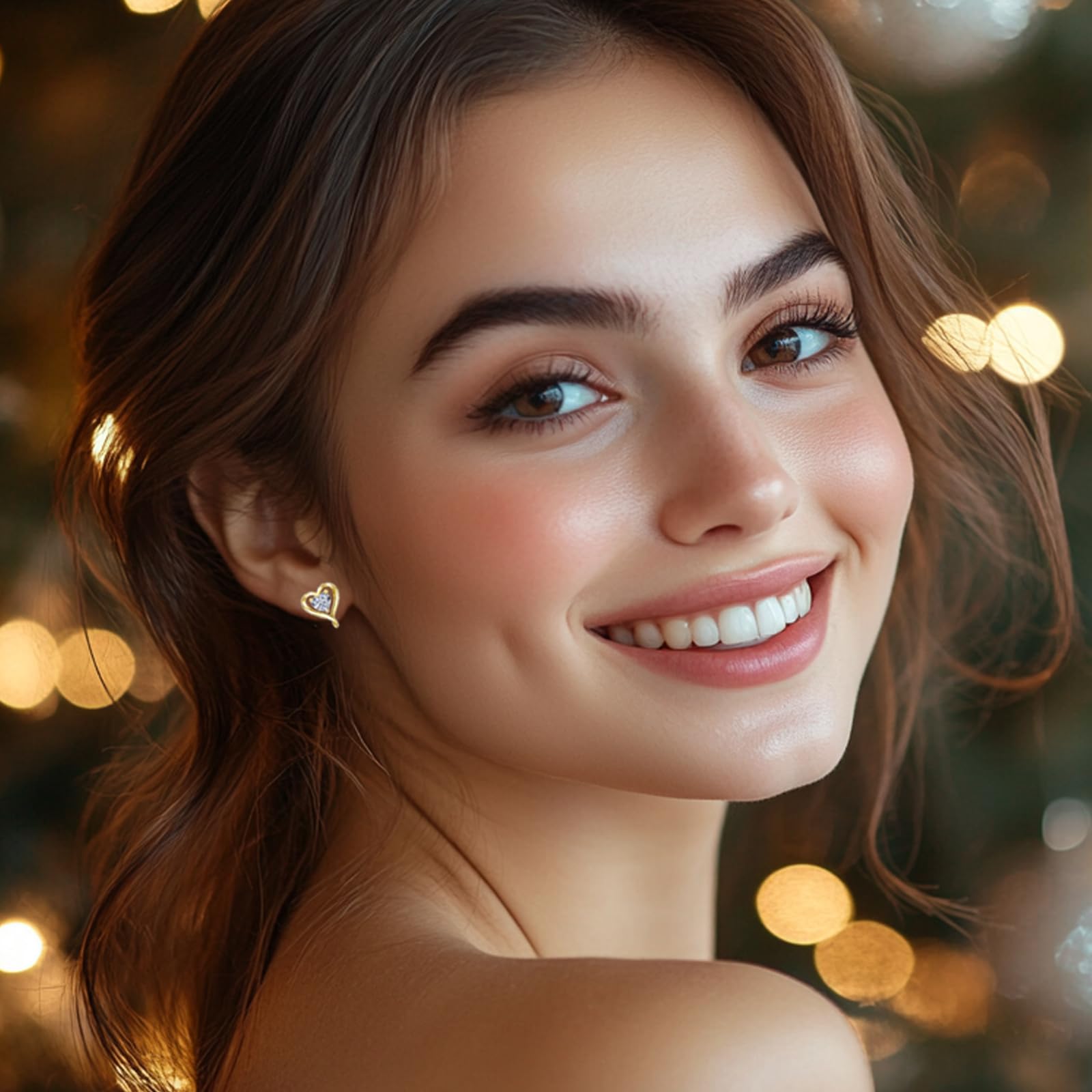 LAVUMO Pendientes Mujer Plata de ley 925/Latón Pendientes Joyas de Mujer Regalos en Cumpleaños Navidad Aniversario día de San Valentín para Esposa, Mamá, Novia