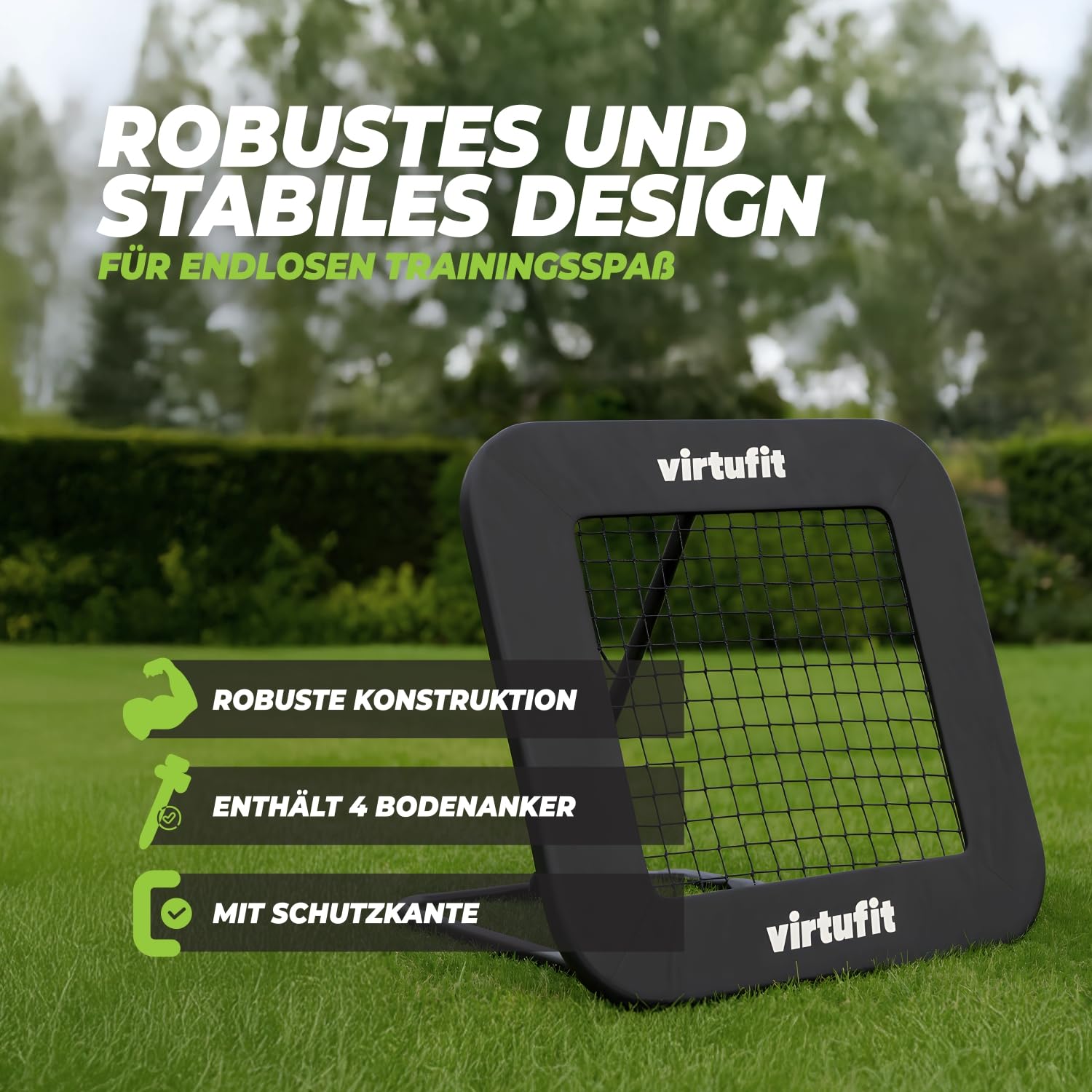 VirtuFit Fußball-Rebounder Serie – verstellbar & klappbar – ideal für Kindertraining & Technikübungen