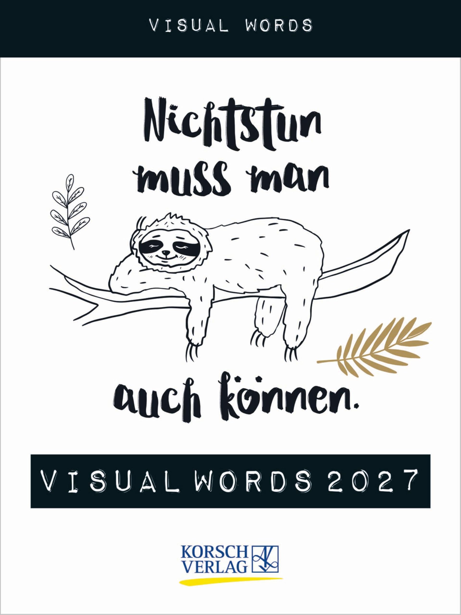 Visual Words 2027: TypoArt Tages-Abreisskalender (Korsch Kalender)