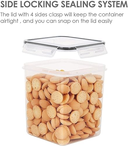 Miniatura 4 de Vtopmart Recipientes de almacenamiento de alimentos de 25 l  845 onzas 4 recipientes de plástico herméticos sin BPA para harina azúcar suministros