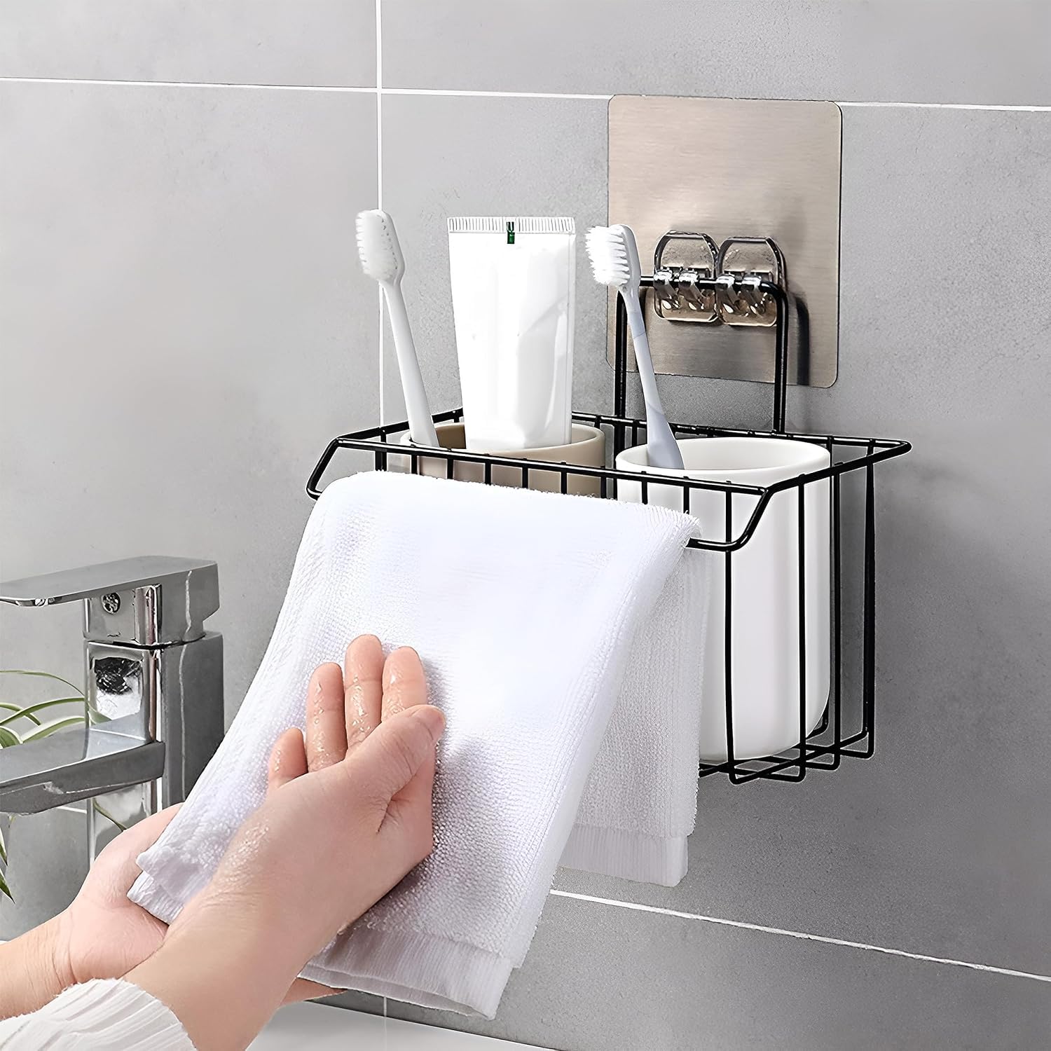 See full amazon price history chart for Planet Self-Adhesive Multipurpose Bathroom Shelf with Toothbrush Holder/Storage Organizer/Bathroom Accessories-Wall Mount - Pack of 1 (Black) Planet Self-Adhesive Multipurpose Bathroom Shelf with Toothbrush Holder/Storage Organizer/Bathroom Accessories-Wall Mount - Pack of 1 (Black) (B0D17BJ9SG) Amazon Price History, Amazon Price Tracker